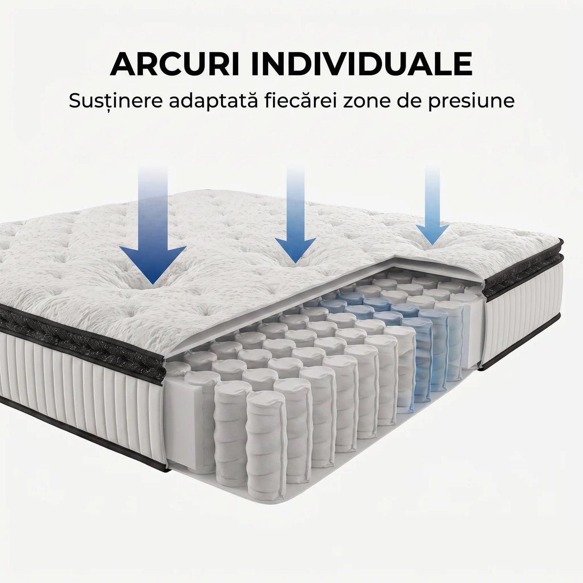 Saltea ortopedică hibridă cu arcuri individuale, imaginea 6