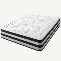 Saltea ortopedica hibrida premium cu arcuri individuale, memory foam cu gel si husa Tencel, 25 cm