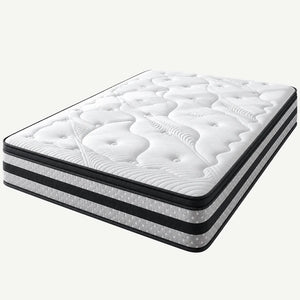 Saltea ortopedica hibrida premium cu arcuri individuale, memory foam cu gel si husa Tencel, 25 cm