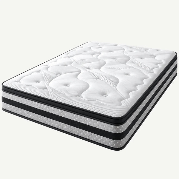 Saltea ortopedica hibrida premium cu arcuri individuale, memory foam cu gel si husa Tencel, 25 cm