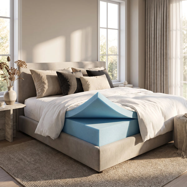Topper saltea memory foam cu gel ELEMUSE – imaginea 7