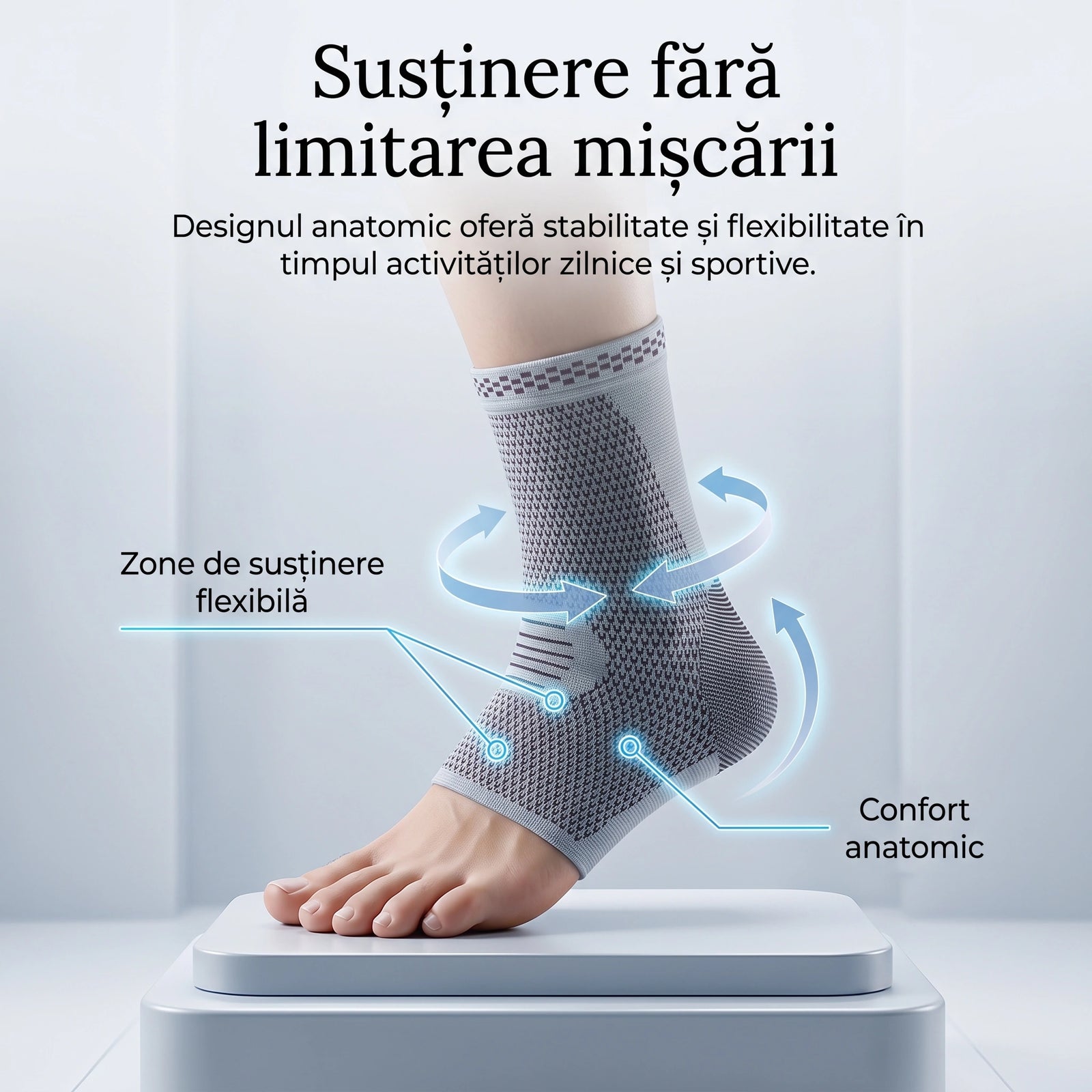 Orteză gleznă elastică cu compresie, imaginea 5