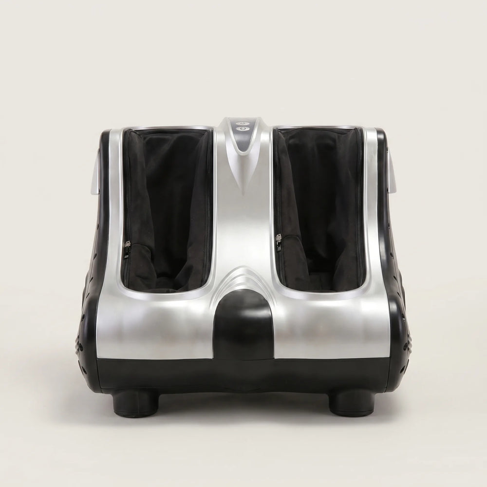 Aparat masaj picioare si gambe Shiatsu, airbaguri 360° si incalzire, Gri/Negru