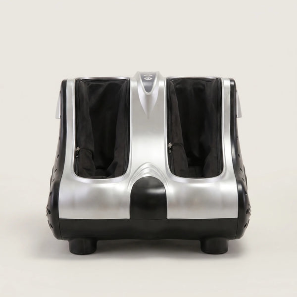 Aparat masaj picioare si gambe Shiatsu, airbaguri 360° si incalzire, Gri/Negru