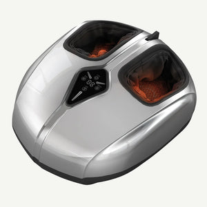 Aparat masaj picioare 3-in-1 cu compresie aer, vibratii si incalzire, Argintiu