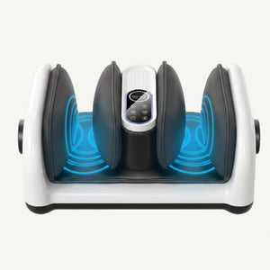 Aparat de masaj Shiatsu pentru picioare și gambe, alb, cu compresie cu aer