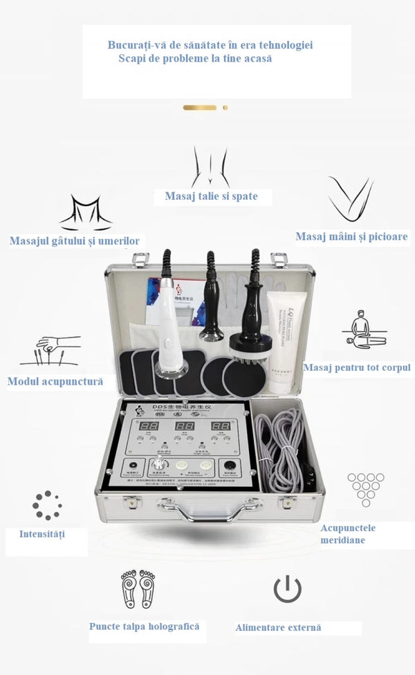 Aparat de masaj bioelectric DDS de joasa frecventa, pentru ameliorarea durerii, detoxifiere, relaxarea meridianelor, Dispozitiv de electroterapie, Fizioterapie – imaginea 4