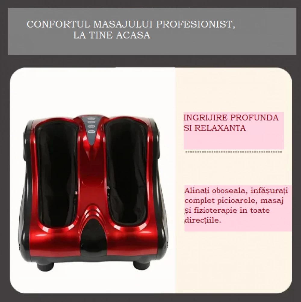 Aparat masaj picioare, gambe și tălpi cu role Shiatsu roșu, imaginea 6