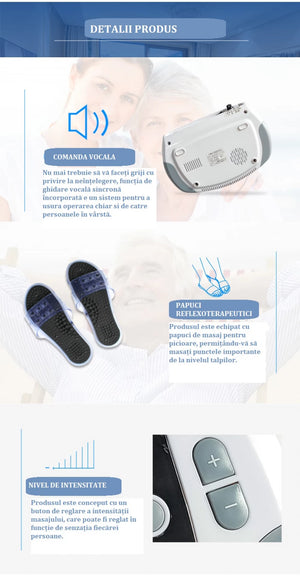 Aparat fizioterapie TENS, 15 intensitati, 8 moduri de masaj, Ecran LCD, terapie cu incalzire si electrostimulare – imaginea 7