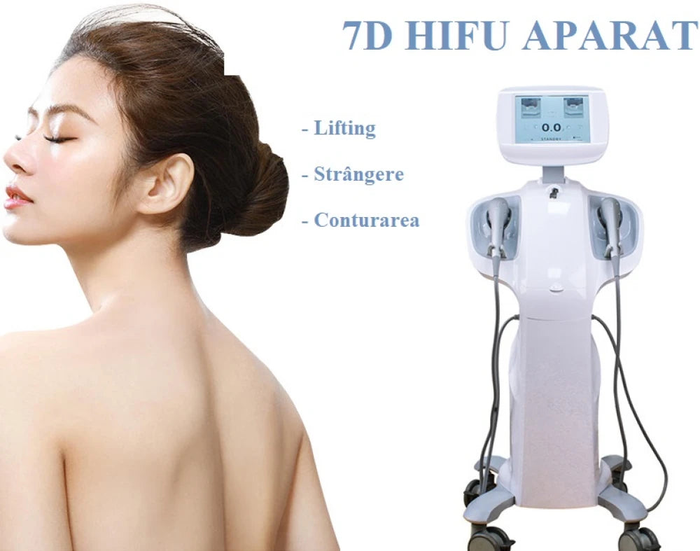 Aparat profesional Ultra 7D HIFU cu ultrasunete, dispozitiv antirid pentru lifting al fetei si al corpului, 7 sonde – imaginea 4