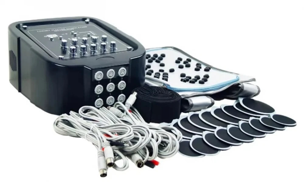 Aparat EMS microcurenti remodelare corporala si tonifiere, 9 grupe electrozi