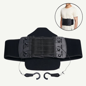 Corset lombar ortopedic negru, cu panou rigid