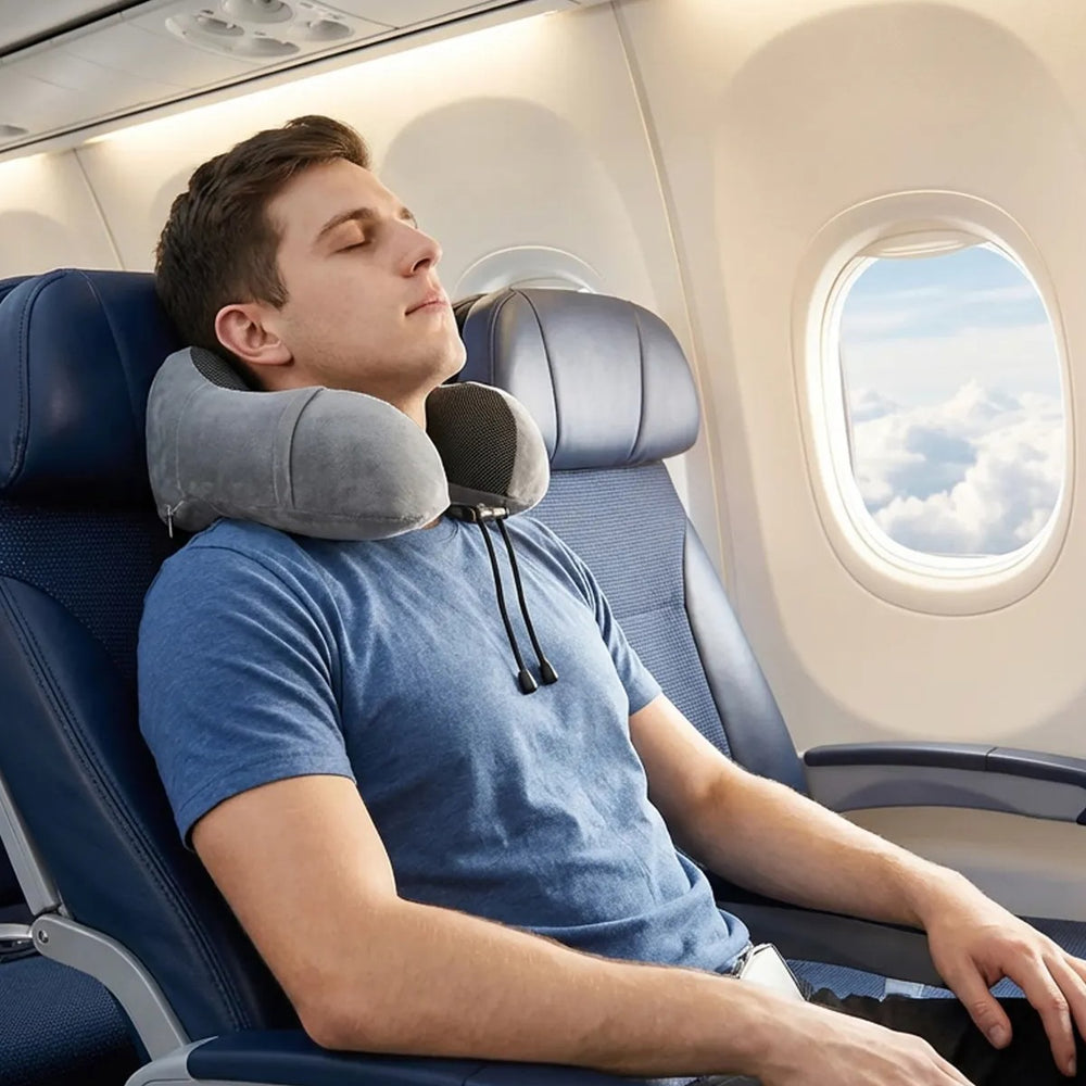 Perna de calatorie 3D folosita in avion