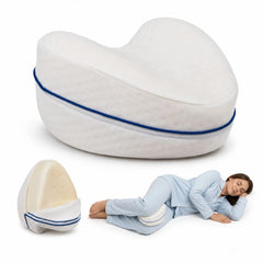 Perna ortopedica genunchi si picioare memory foam cu ventilatie, Alb