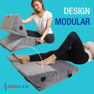 Perna multifunctionala 7-in-1 memory foam pliabila, cap/spate/picioare, Gri - imaginea 4