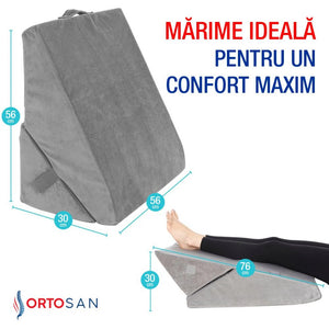 Perna multifunctionala 7-in-1 memory foam pliabila, cap/spate/picioare, Gri - imaginea 5