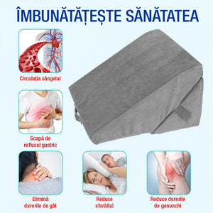Perna multifunctionala 7-in-1 memory foam pliabila, cap/spate/picioare, Gri - imaginea 7