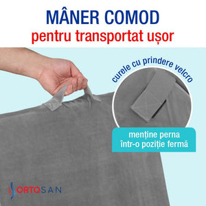Perna multifunctionala 7-in-1 memory foam pliabila, cap/spate/picioare, Gri - imaginea 8