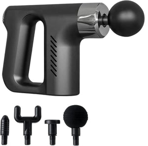 Pistol masaj profesional corporal 4 capete, 5 viteze ORTO GUN Full, Negru