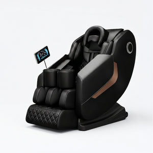 Fotoliu de masaj Gaius Ultra Pro negru, vedere frontala