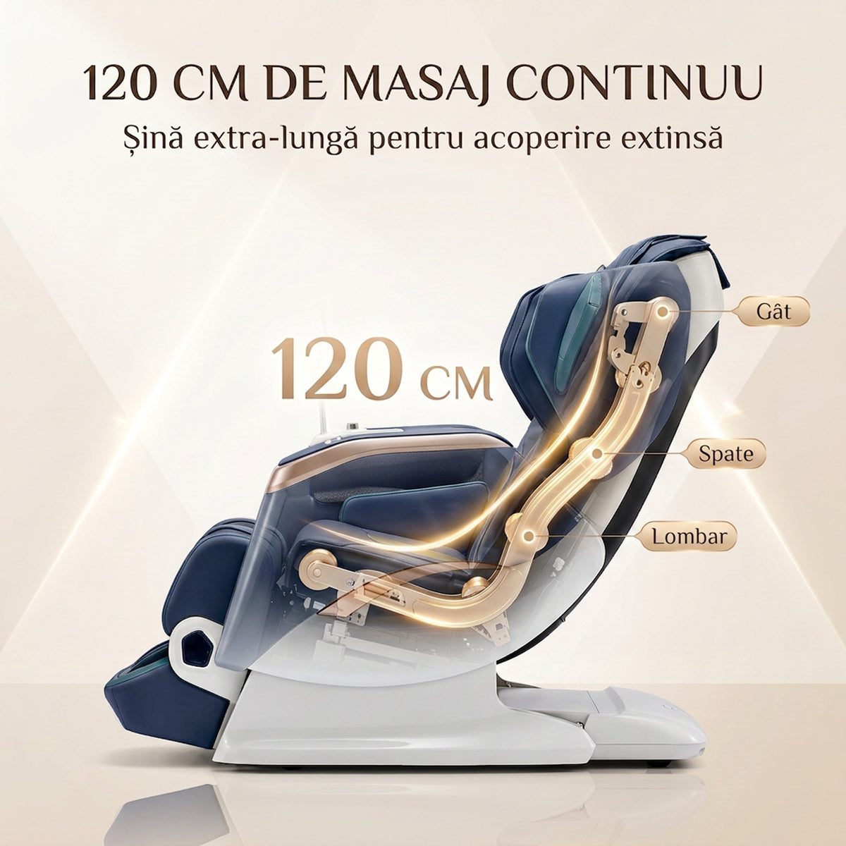 Incalzire lombara si gambe, ecran tactil si Bluetooth