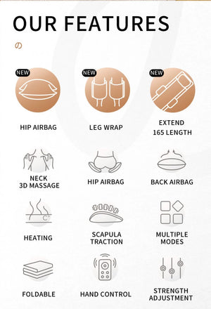 Saltea masaj corp intreg Shiatsu, airbag si incalzire, cervical/spate/lombar/picioare, Gri – imaginea 5