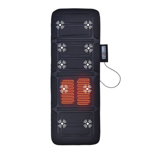 Saltea masaj pentru intreg corp, cu Incalzire, masaj Vibratii cu 10 motoare, 3 intensitati, 5 moduri de masaj, spuma memorie, NEGRU